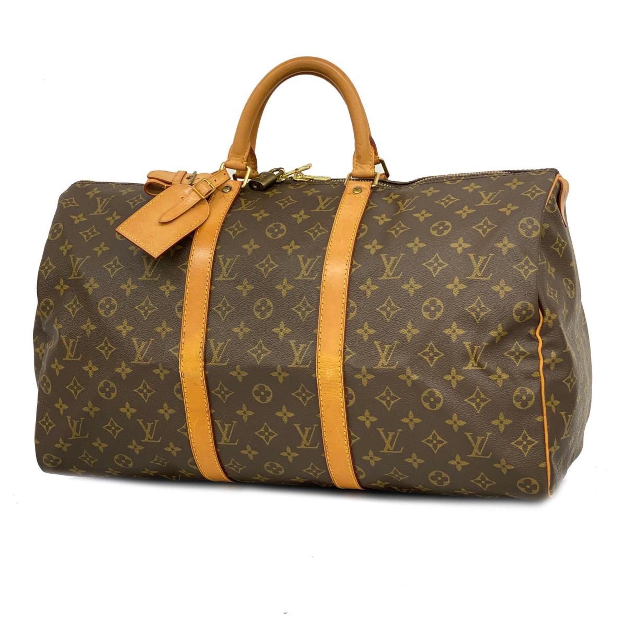 Louis Vuitton Boston Bag Monogram Keepall 50 M41426 Brown Men's Women's