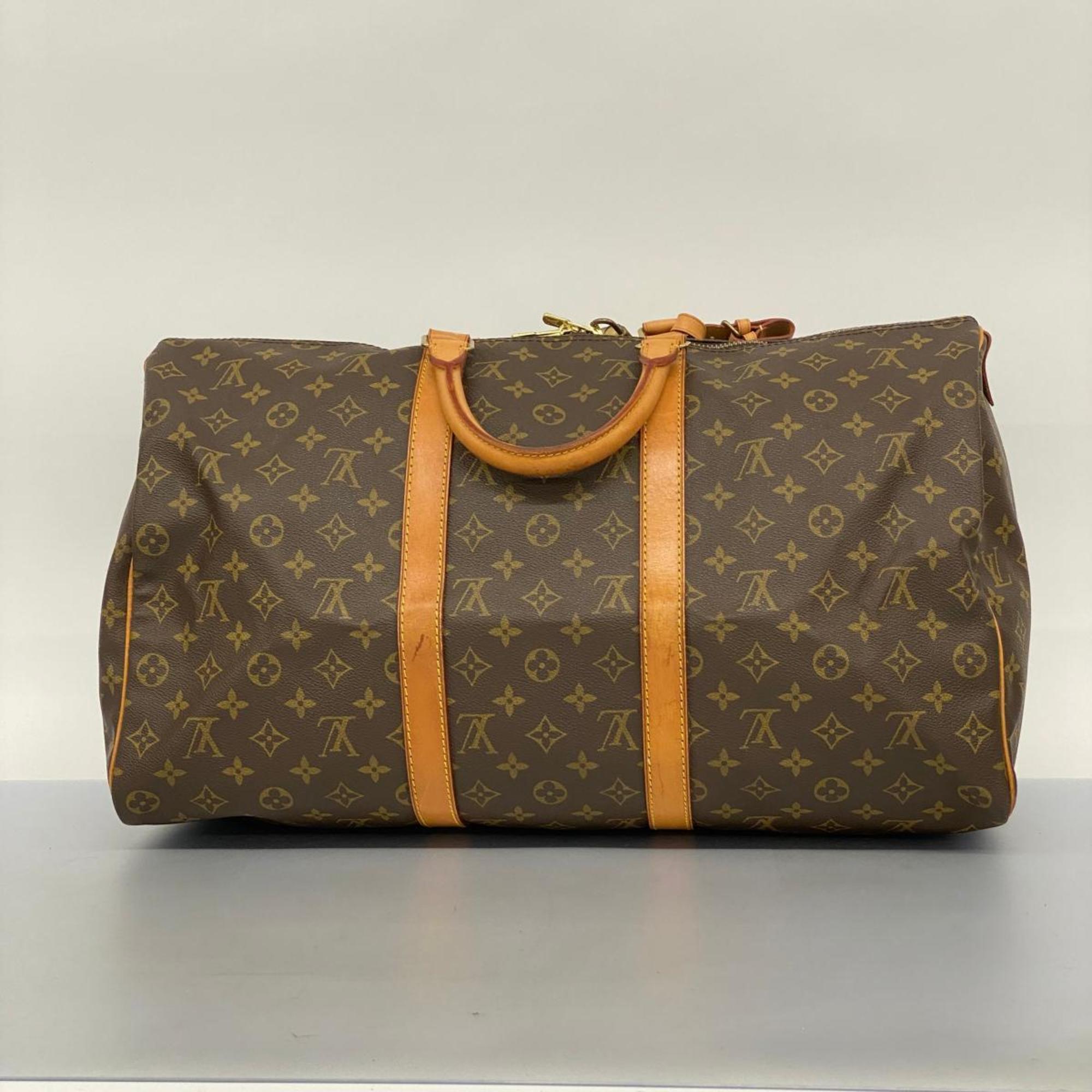 Louis Vuitton Boston Bag Monogram Keepall 50 M41426 Brown Men's Women's