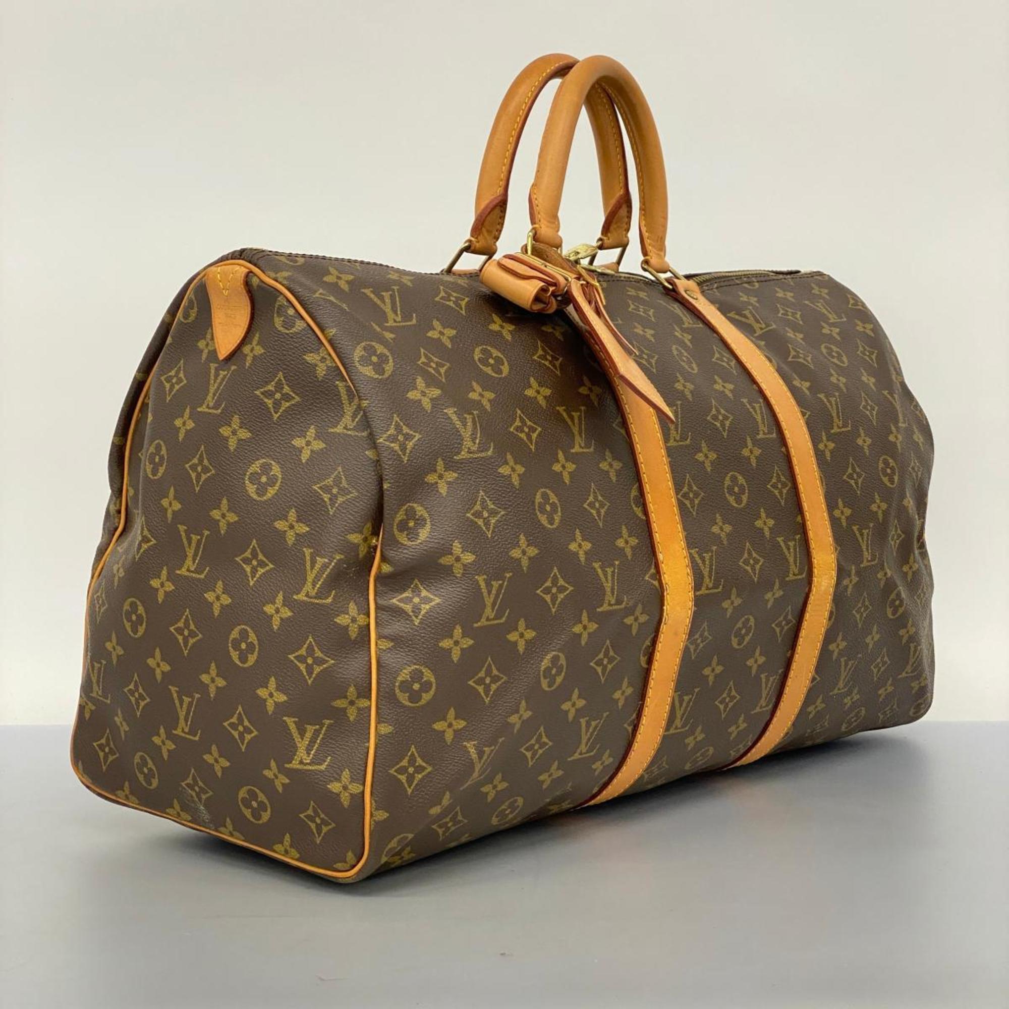 Louis Vuitton Boston Bag Monogram Keepall 50 M41426 Brown Men's Women's