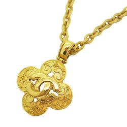 Chanel Necklace Coco Mark GP Plated Gold 96A Women's