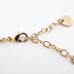 Christian Dior Bracelet CD Circle Rhinestone GP Plated Rose Gold Women's