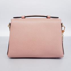 Gucci Shoulder Bag Interlocking G 510302 Leather Pink Champagne Women's