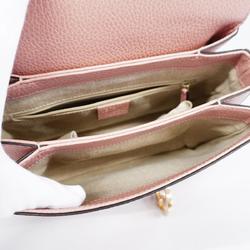 Gucci Shoulder Bag Interlocking G 510302 Leather Pink Champagne Women's