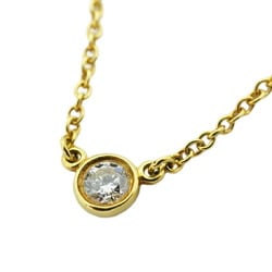 Tiffany Necklace by the Yard 1PD Diamond K18YG Yellow Gold Women's