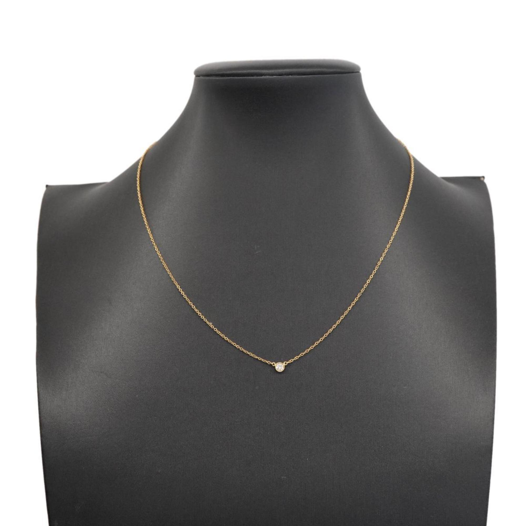 Tiffany Necklace by the Yard 1PD Diamond K18YG Yellow Gold Women's