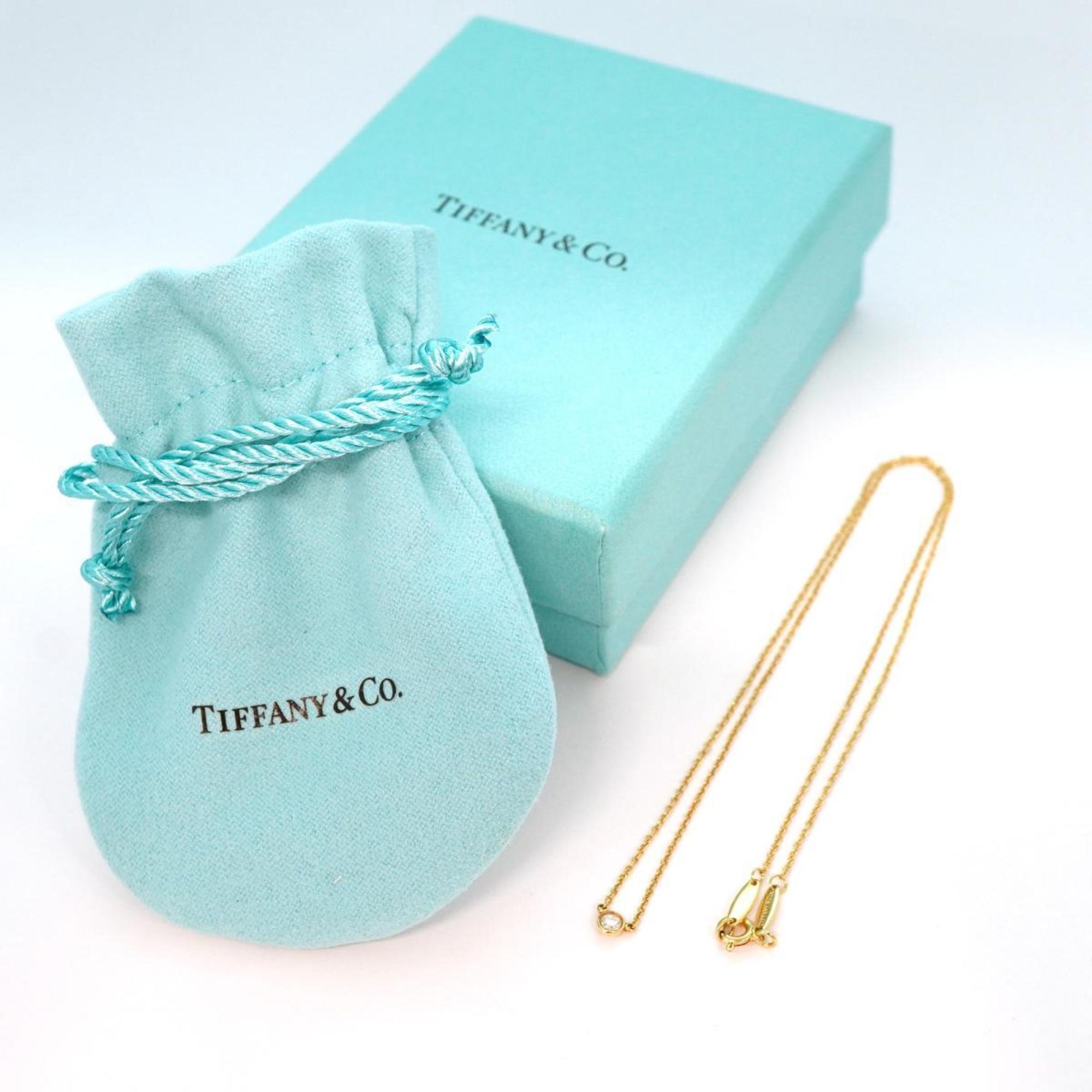 Tiffany Necklace by the Yard 1PD Diamond K18YG Yellow Gold Women's