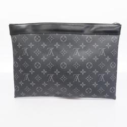 Louis Vuitton Clutch Bag Monogram Eclipse Pochette Discovery M62291 Black Men's