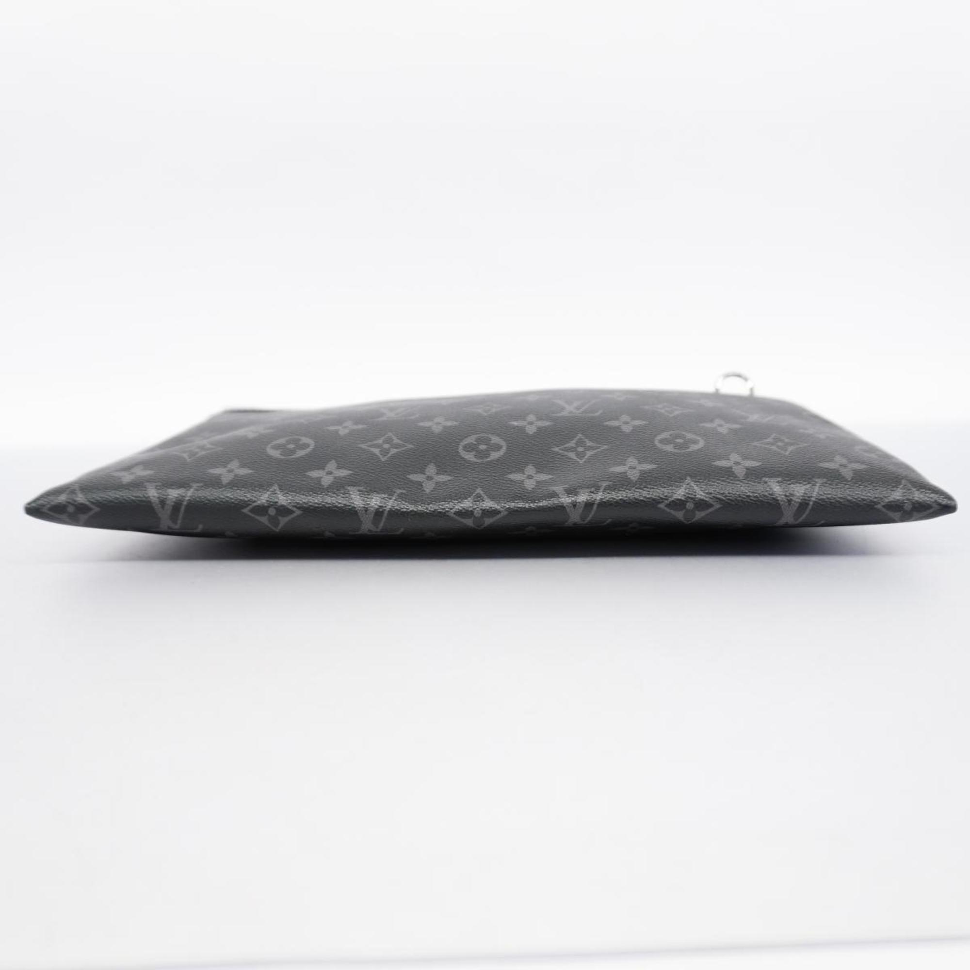 Louis Vuitton Clutch Bag Monogram Eclipse Pochette Discovery M62291 Black Men's