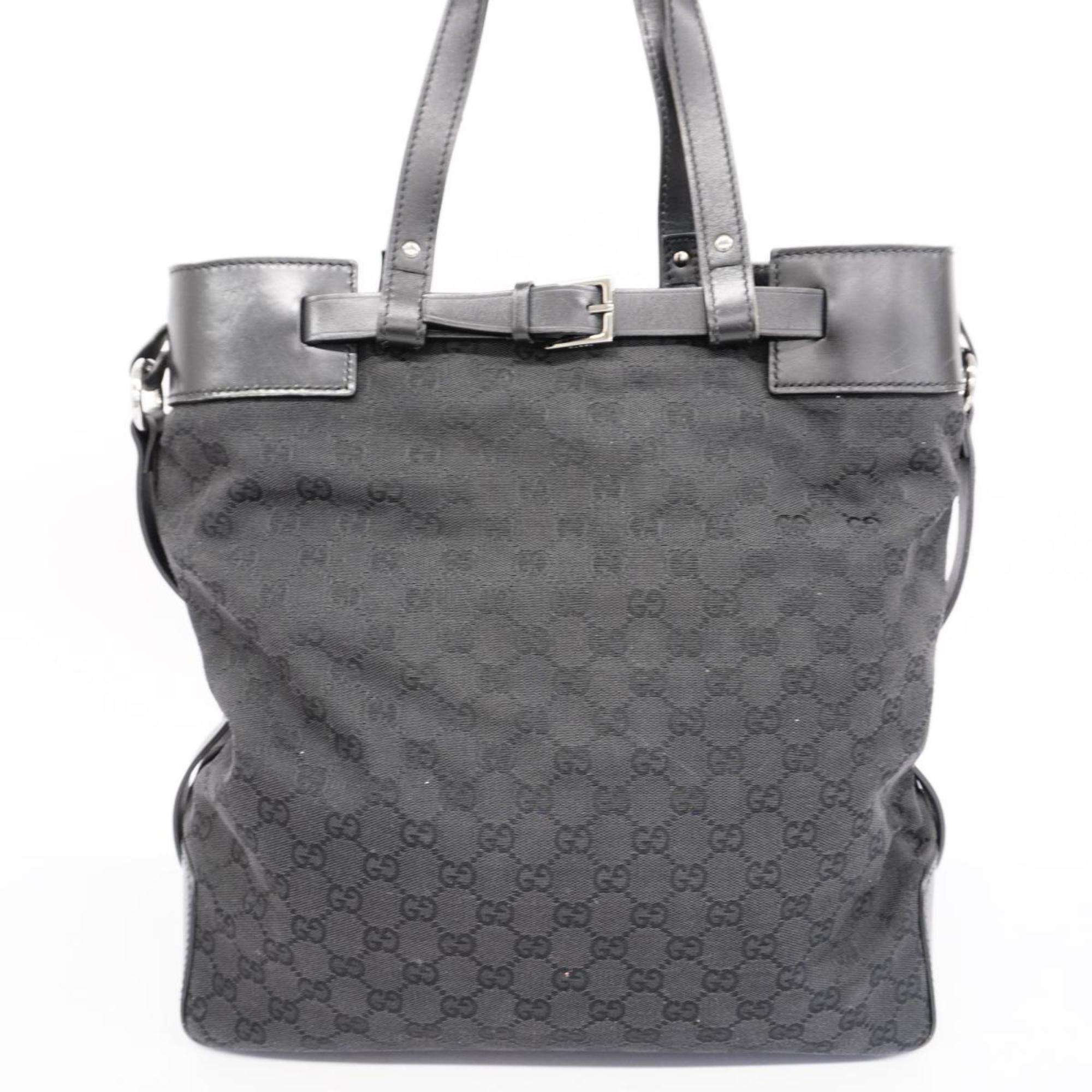 Gucci Tote Bag GG Canvas 107756 Black Women's