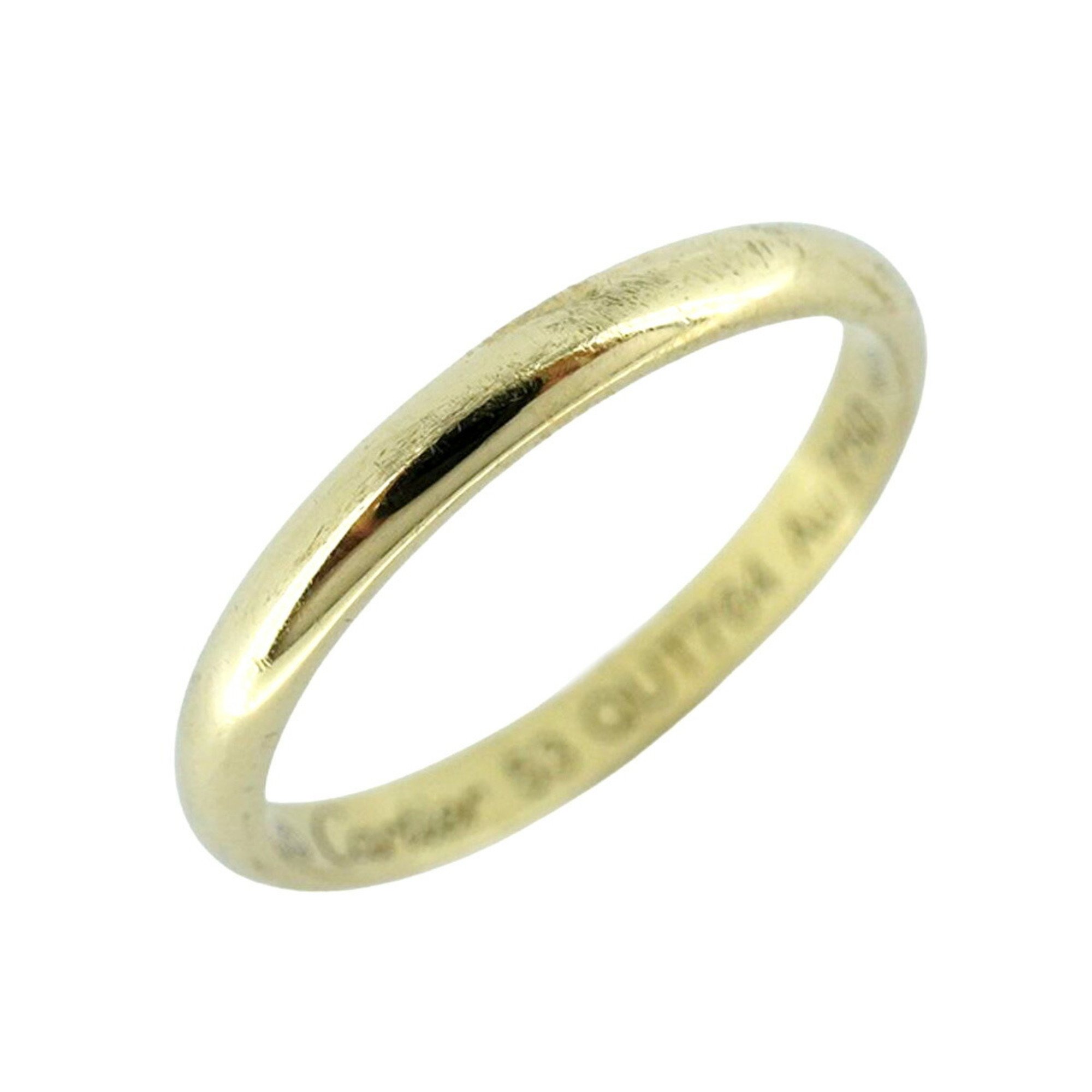 Cartier Ring Classic Wedding K18YG Yellow Gold Men's Women's