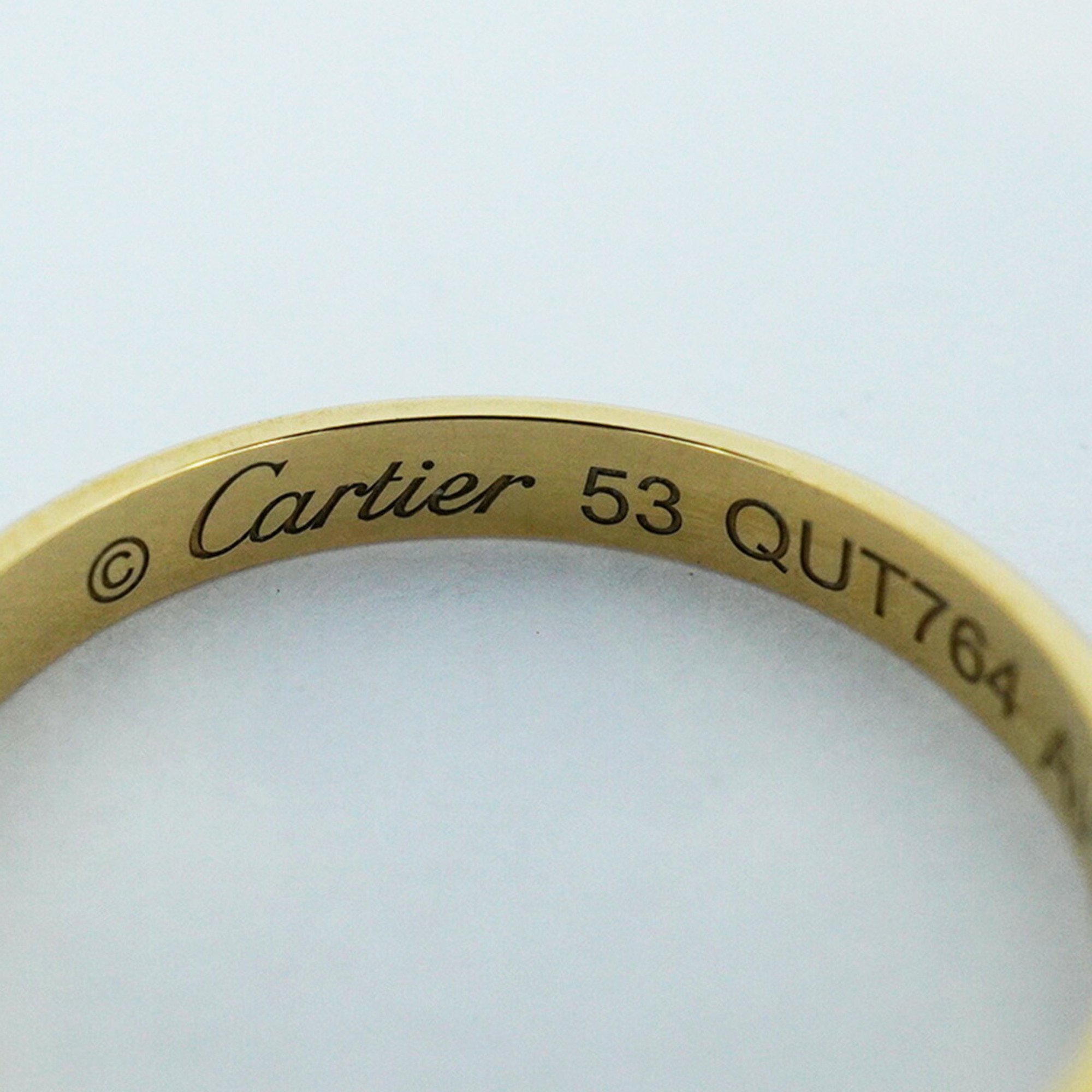 Cartier Ring Classic Wedding K18YG Yellow Gold Men's Women's