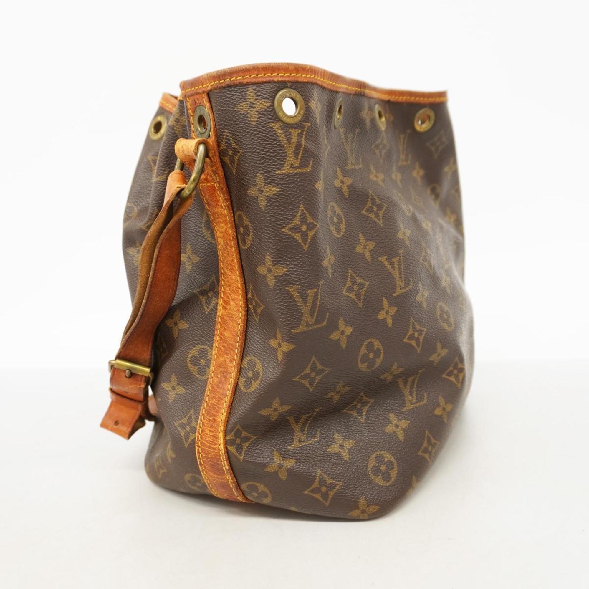 Louis Vuitton Shoulder Bag Monogram Petit Noe M42226 Brown Ladies