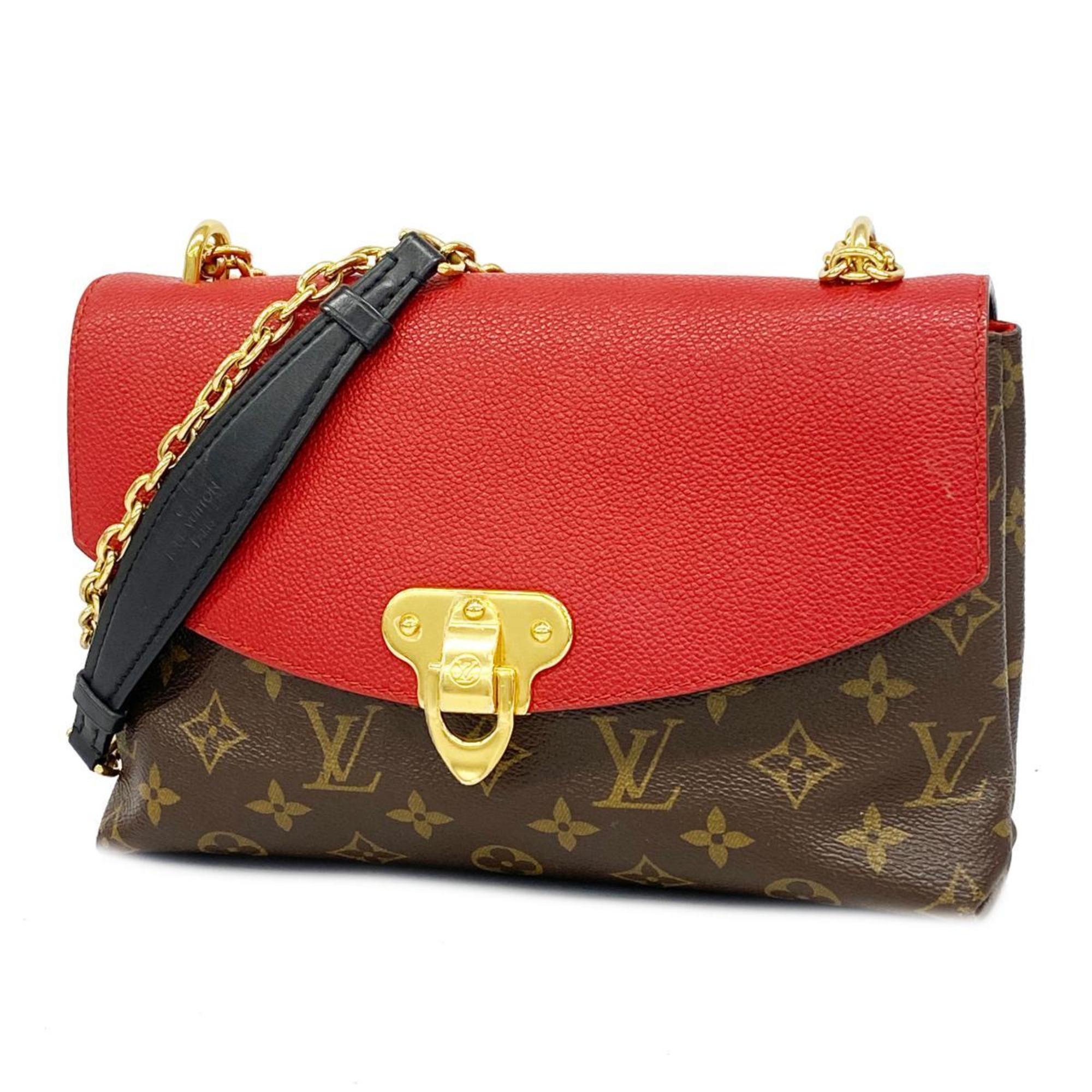 Louis Vuitton Shoulder Bag Monogram San Placide M43713 Brown Cerise Ladies