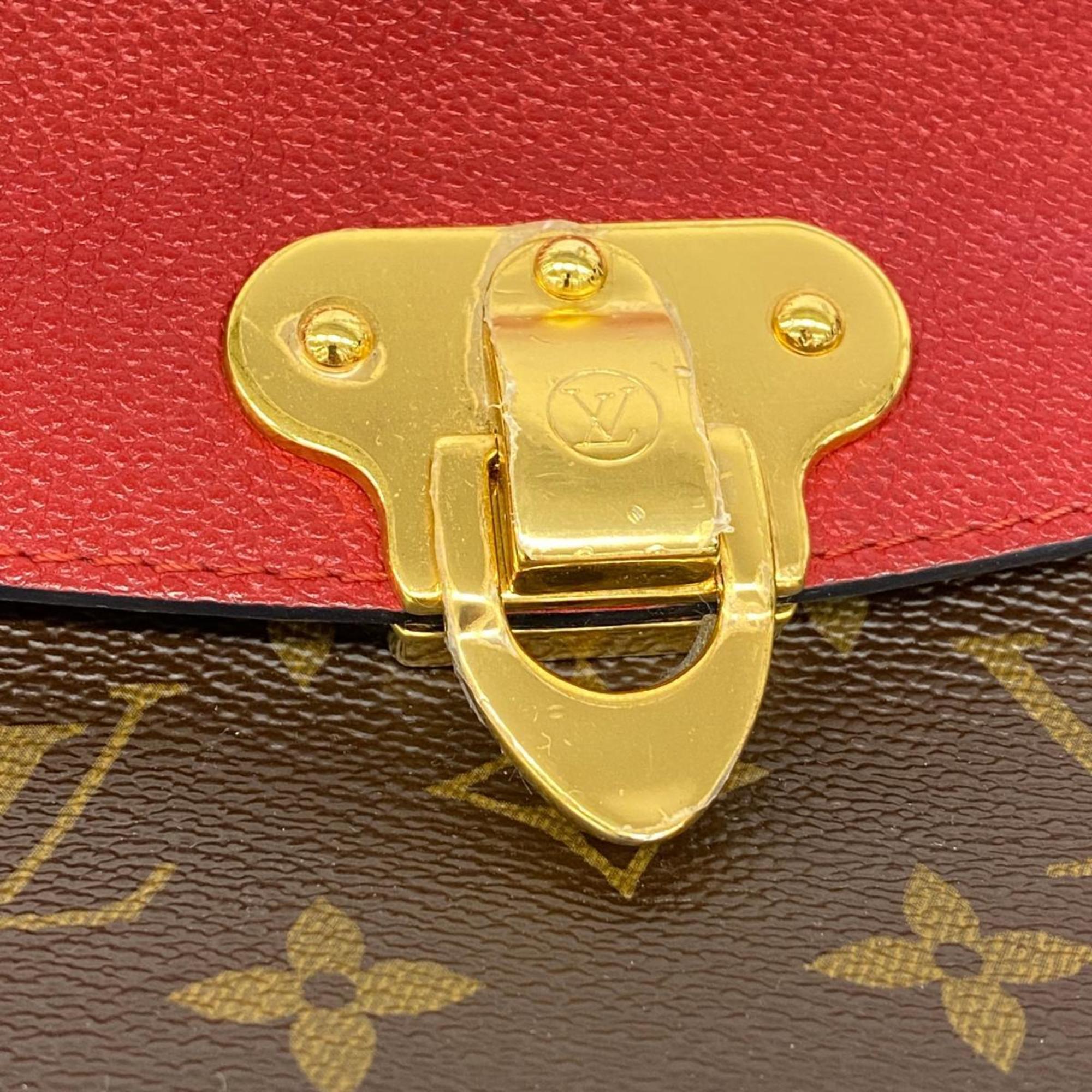 Louis Vuitton Shoulder Bag Monogram San Placide M43713 Brown Cerise Ladies