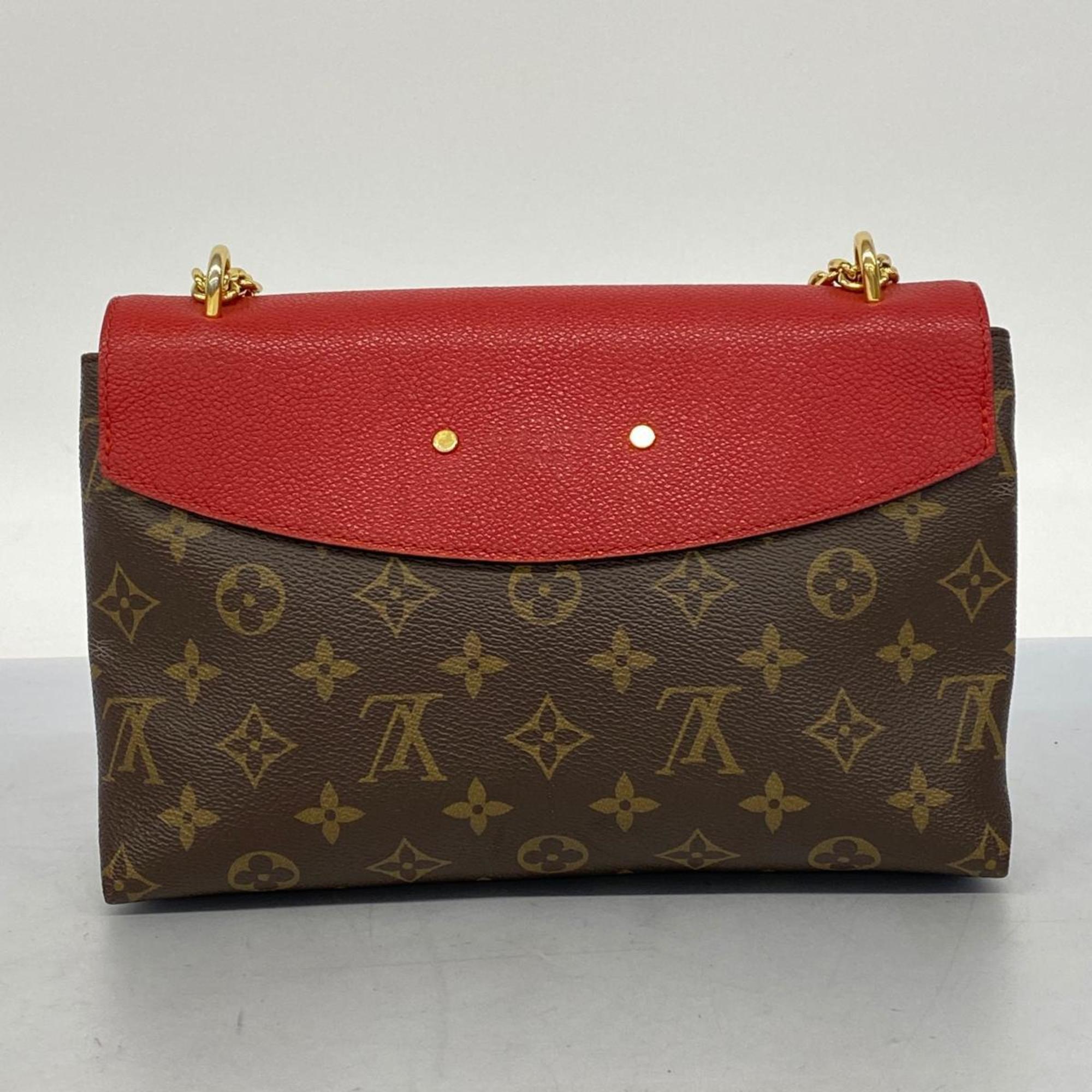 Louis Vuitton Shoulder Bag Monogram San Placide M43713 Brown Cerise Ladies