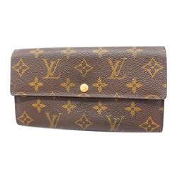 Louis Vuitton Long Wallet Monogram Porto Monnaie Credit M61725 Brown Ladies