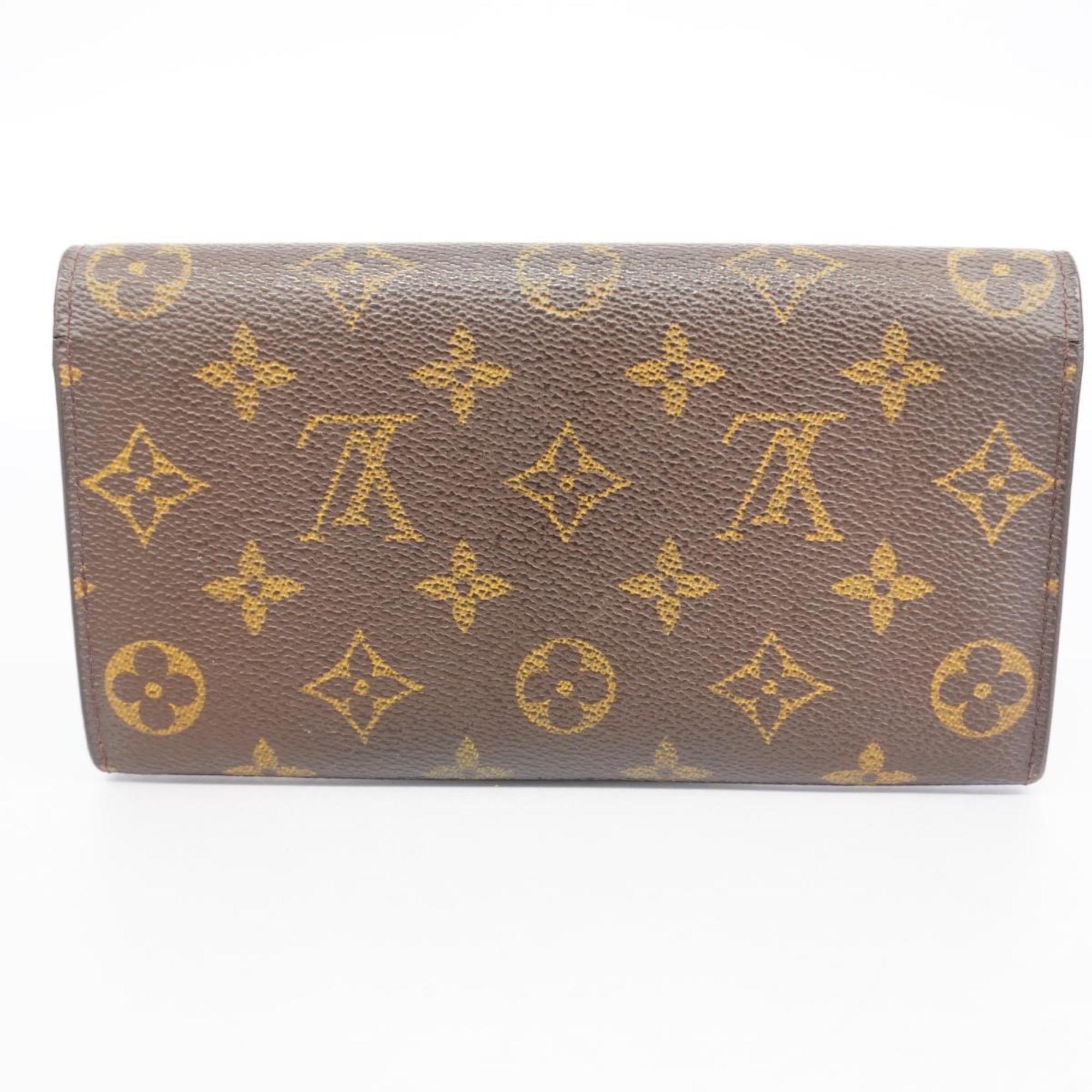 Louis Vuitton Long Wallet Monogram Porto Monnaie Credit M61725 Brown Ladies