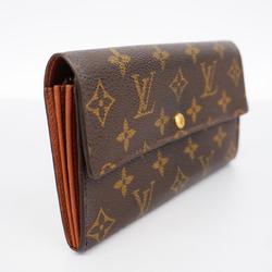 Louis Vuitton Long Wallet Monogram Porto Monnaie Credit M61725 Brown Ladies