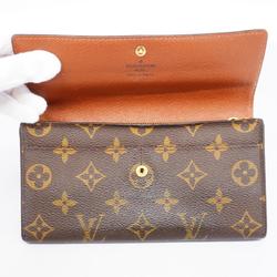 Louis Vuitton Long Wallet Monogram Porto Monnaie Credit M61725 Brown Ladies