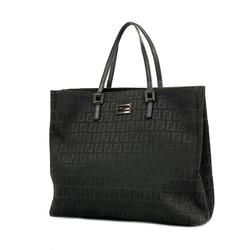 Fendi Zucchino Tote Bag Nylon Canvas Black Women's