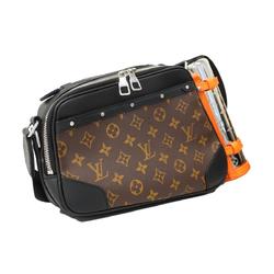 Louis Vuitton Shoulder Bag Monogram Macassar Biker M46462 Brown Black Ladies