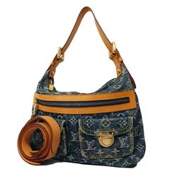 Louis Vuitton Shoulder Bag Monogram Denim Baggy PM M95049 Blue Women's