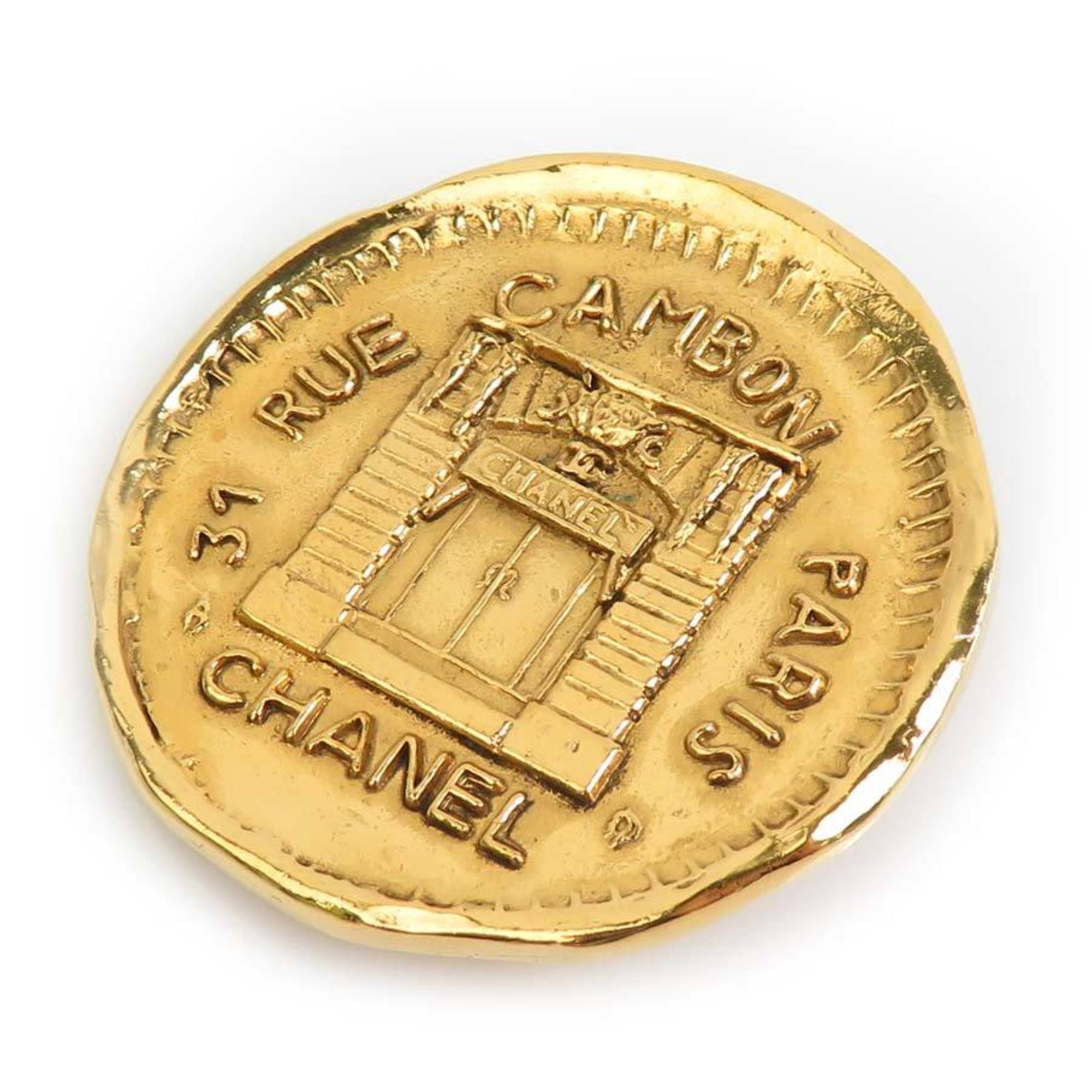 CHANEL Brooch 31 RUE CAMBON Metal Gold Women's e59269a