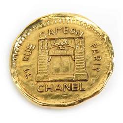 CHANEL Brooch 31 RUE CAMBON Metal Gold Women's e59269a