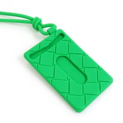 BOTTEGA VENETA Business Card Holder, Case, Silicone, Green, Men's, Women's, 55753g