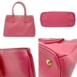 PRADA handbag shoulder bag leather pink gold ladies z2489