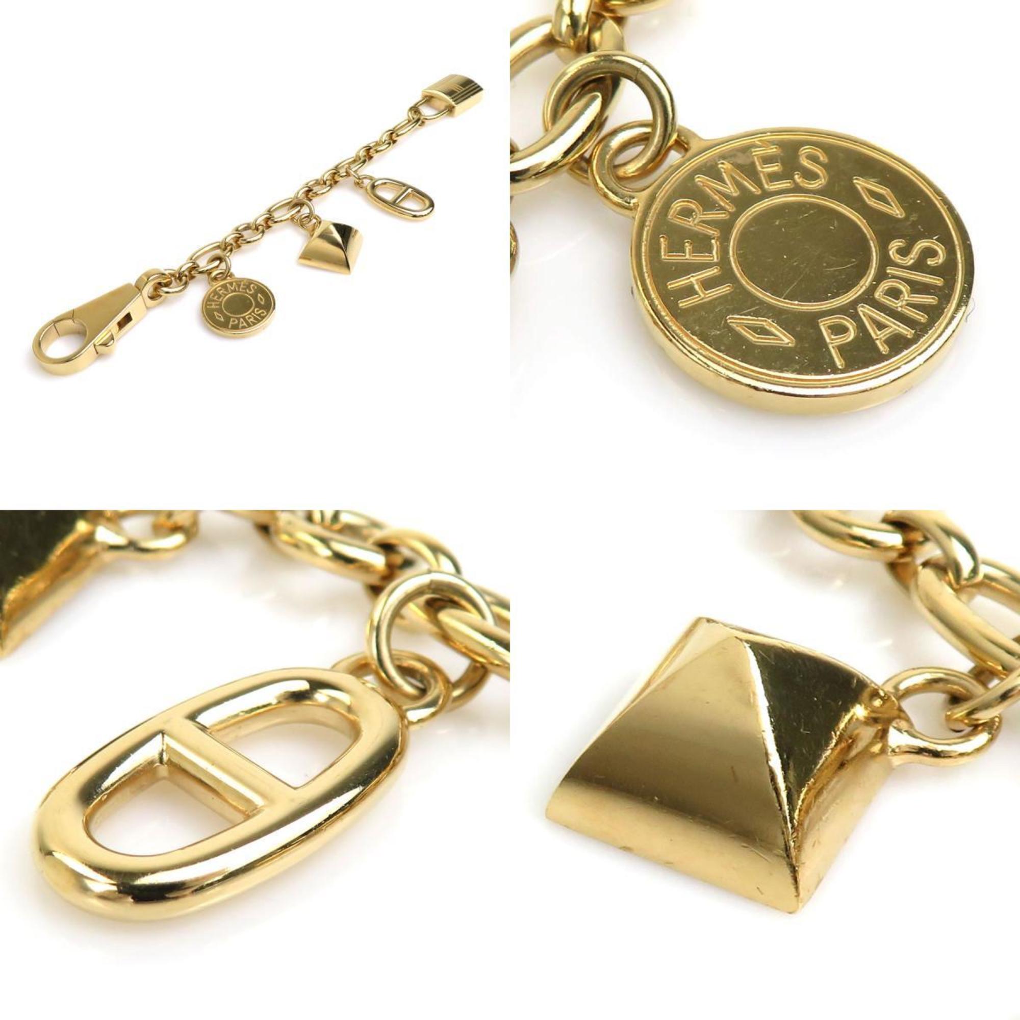 Hermes HERMES Charm Amulet 4 Olga Metal Gold Men's Women's e59289a