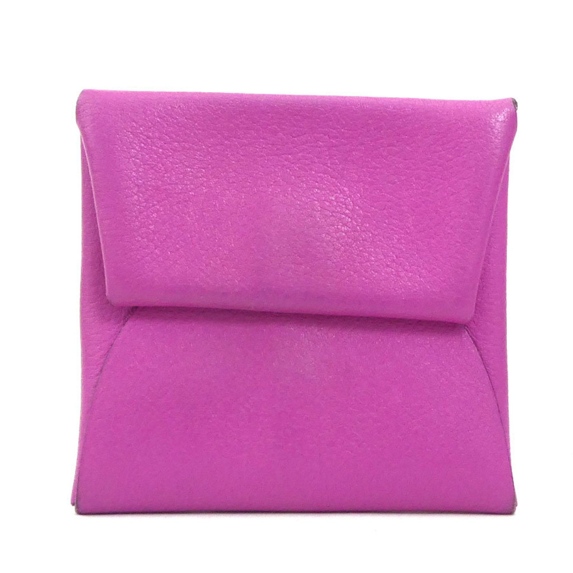 Hermes HERMES Wallet/Coin Case Bastia Leather Purple Women's e59283a