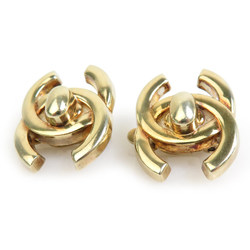 CHANEL Coco Mark Metal Gold Earrings for Women e59268a