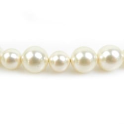 CHANEL Necklace Faux Pearl Metal White Women's r10189a