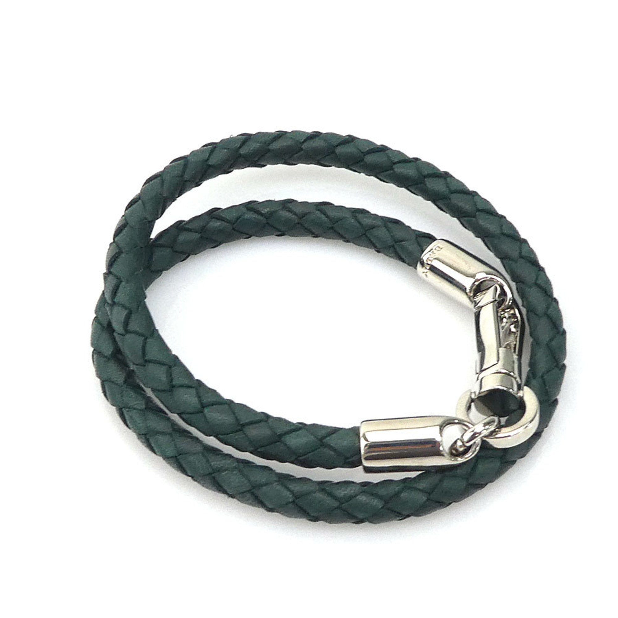 BALLY Bracelet Leather Dark Green Men's Women's r10187a