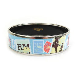 Hermes HERMES Bangle Bracelet Emaille Metal Enamel Silver Blue Multicolor Women's e59264a