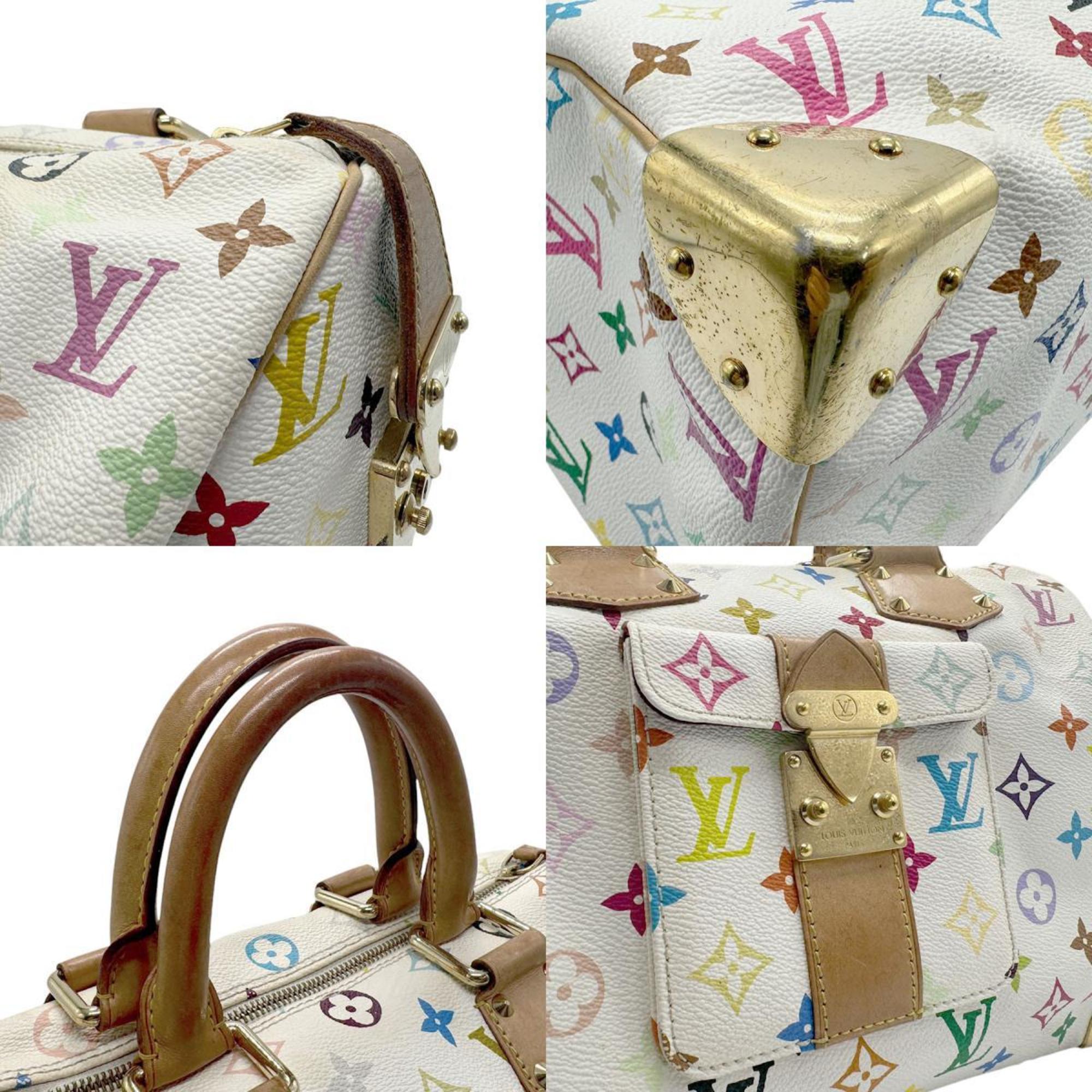 Louis Vuitton LOUIS VUITTON Handbag Monogram Multicolor Speedy 30 Blanc Women's M92643 n0429