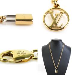 Louis Vuitton LOUIS VUITTON Necklace, Lock Me Metal, Gold x Silver, Men's, Women's, M62858, 55747g