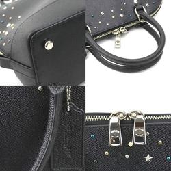 COACH handbag shoulder bag leather black ladies r10172g