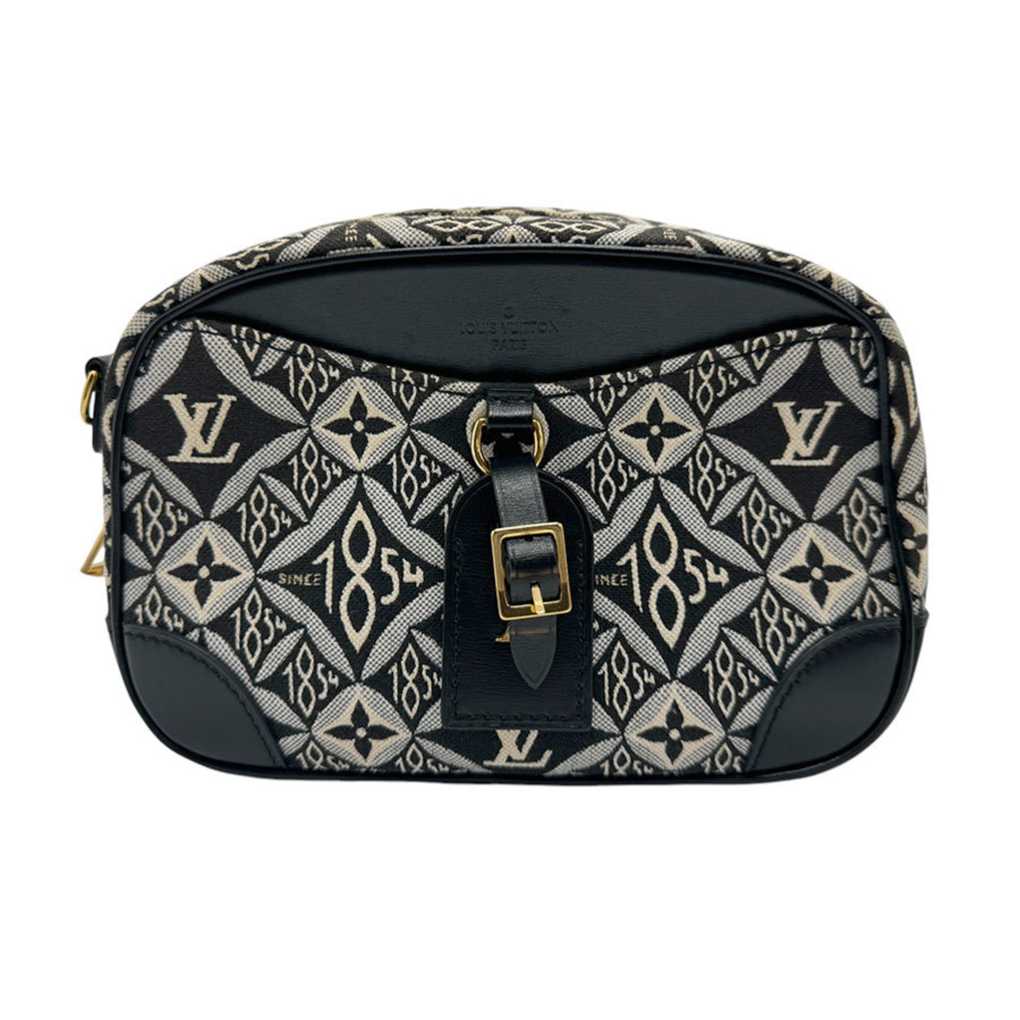 Louis Vuitton LOUIS VUITTON Shoulder Bag Monogram Jacquard Deauville MINI Black Women's M57205 n0421