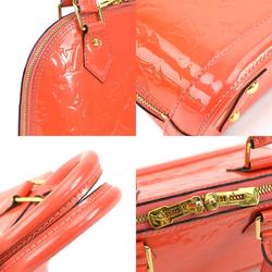 Louis Vuitton LOUIS VUITTON Handbag Shoulder Bag Monogram Vernis Alma BB Patent Leather Orange Pink Gold Women's e59234a