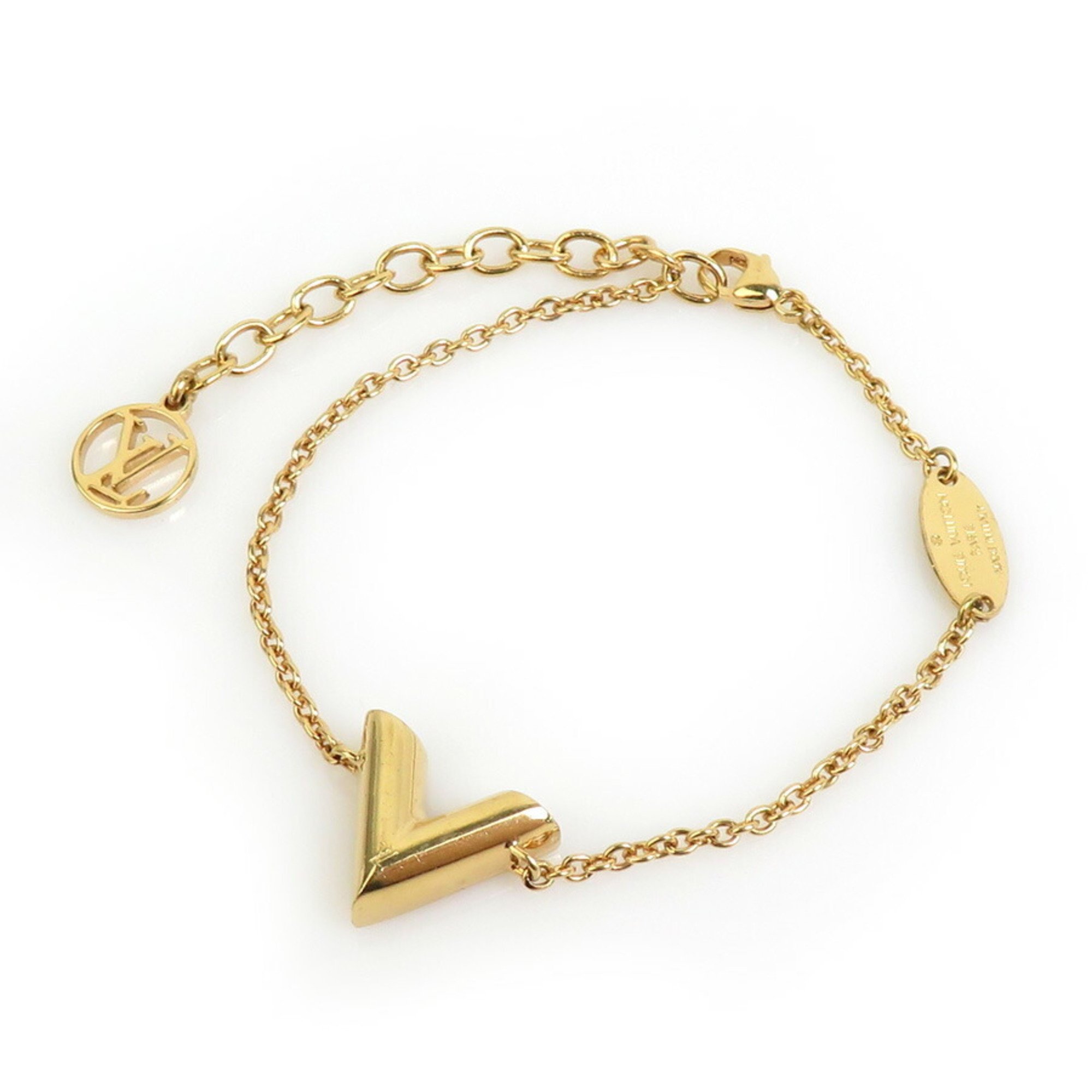 Louis Vuitton LOUIS VUITTON Bracelet Essential V Metal Gold Women's M61084 55754k