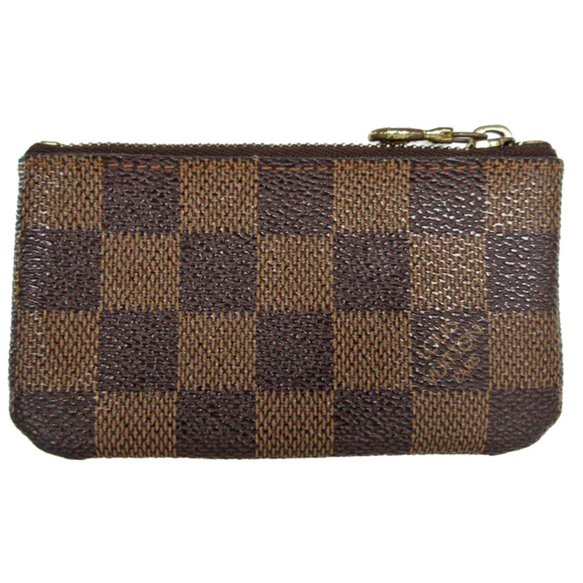 Louis Vuitton LOUIS VUITTON Wallet/Coin Case Damier Pochette Cle Canvas Ebene Men's Women's N62658 s0339f