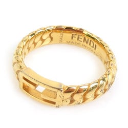 FENDI Ring Baguette Metal Gold Women's 55748k