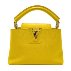 LOUIS VUITTON Handbag Shoulder Bag Capucines MINI Leather Yellow Women's z2547