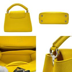 LOUIS VUITTON Handbag Shoulder Bag Capucines MINI Leather Yellow Women's z2547