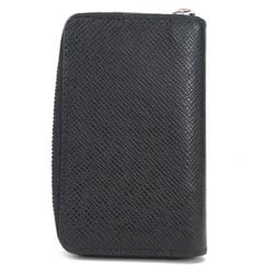 Louis Vuitton LOUIS VUITTON Wallet/Coin Case Taiga Zippy Coin Purse Black Silver Men's M30511 e59239a