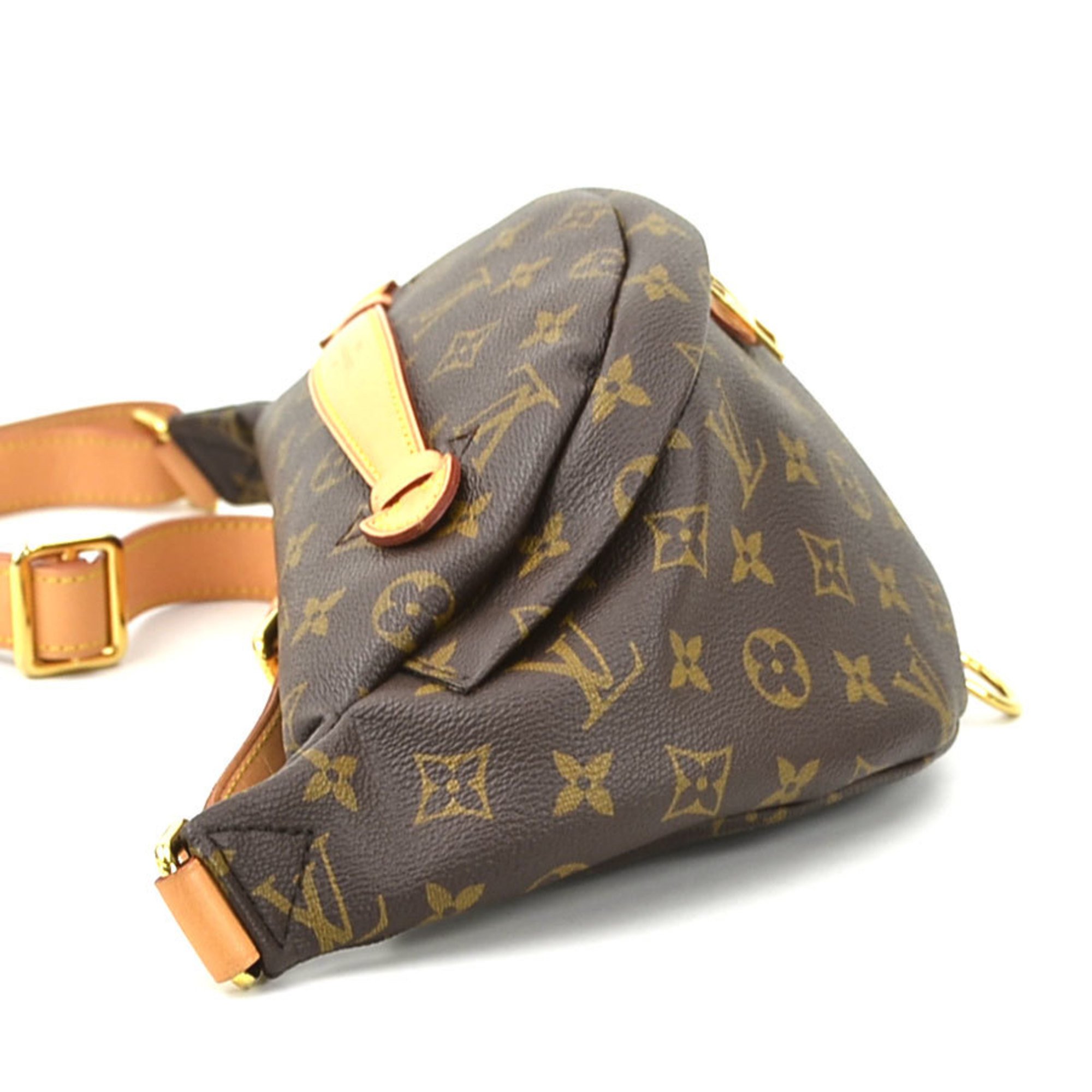 Louis Vuitton LOUIS VUITTON Waist Bag Body Monogram Bum Canvas Brown Men's Women's M43644 99979g