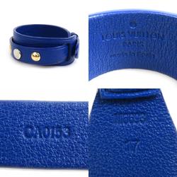 Louis Vuitton LOUIS VUITTON Bracelet Spike It Leather Blue Women's M6693 55750g