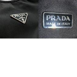 PRADA handbag nylon black silver ladies n0413